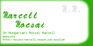 marcell mocsai business card